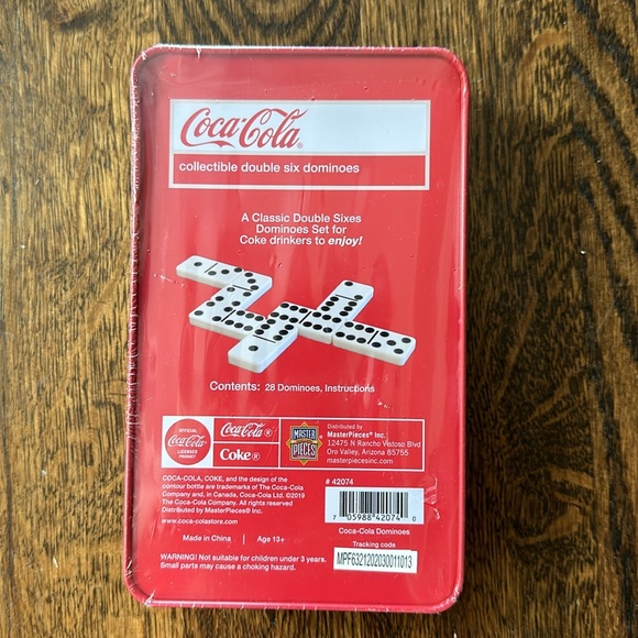 MasterPieces Tile Game Coca-Cola Picture Dominoes 28 Piece Set double sixes NIP - Picture 4 of 6